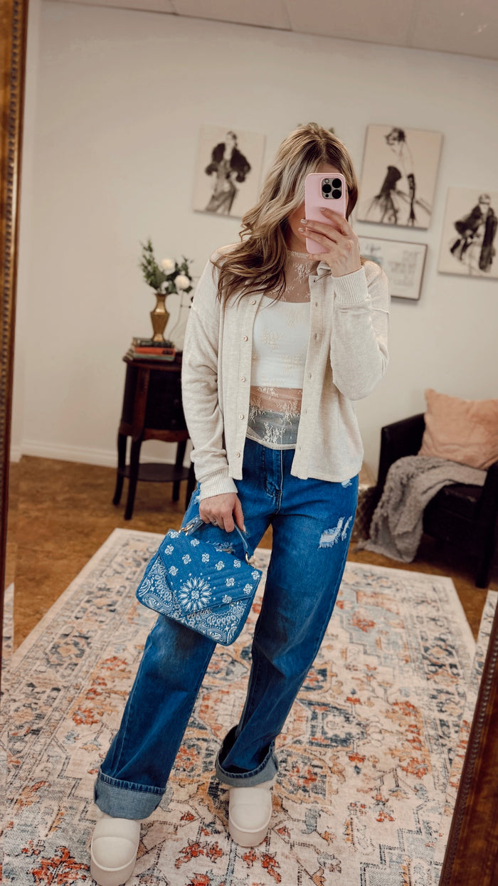 Loriann Button Shirt | Taupe