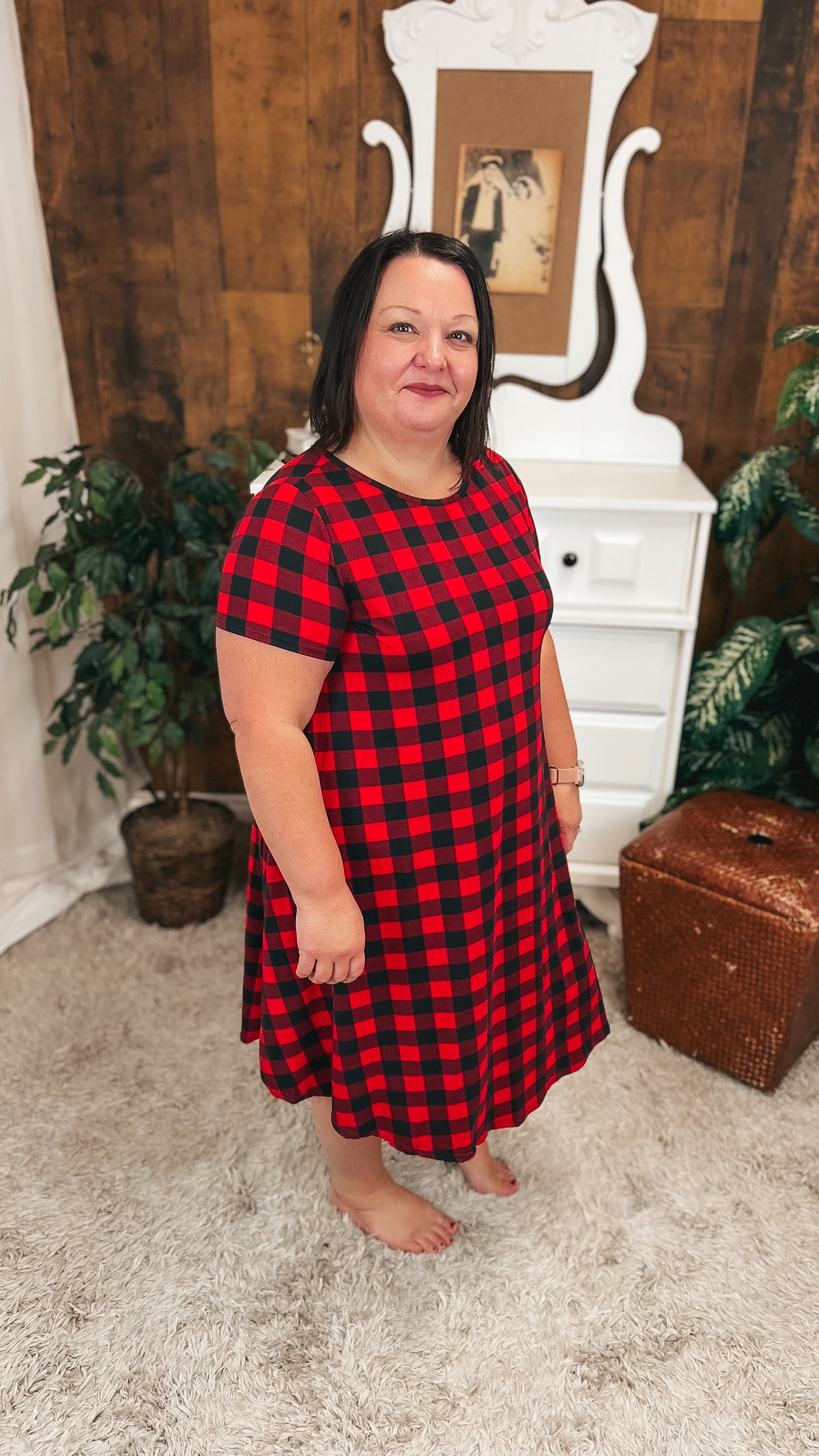 Linda Buffalo Plaid Dress | Red