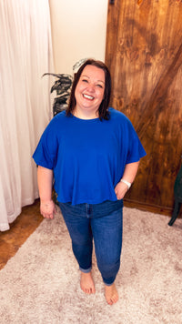 Juliette Flutter Tee | Classic Blue