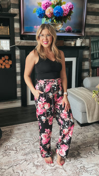 Nicole Belted Floral Pants