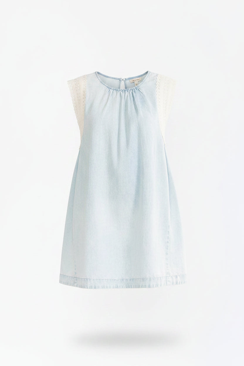 Lisa Denim Sundress | Light Blue