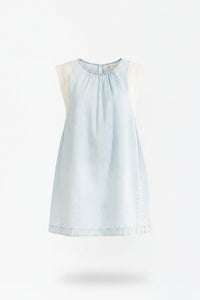 Lisa Denim Sundress | Light Blue