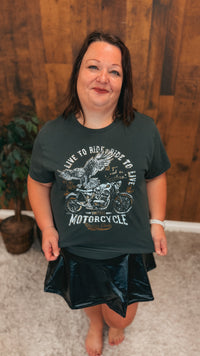 Motorcycle Graphic Tee | Grey