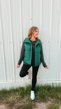 Tori Puffer Vest | Hunter Green