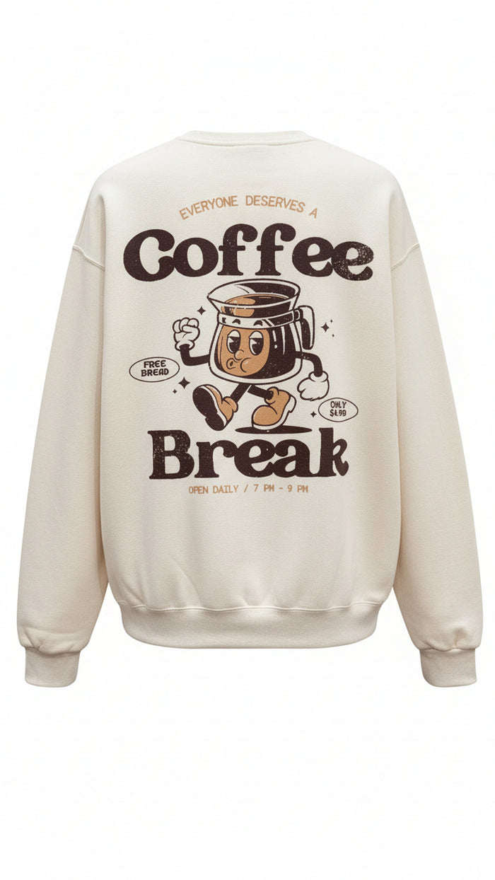Coffee Break Crewneck | Cream