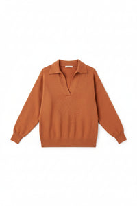 Tamara V-Neck Sweater | Rust