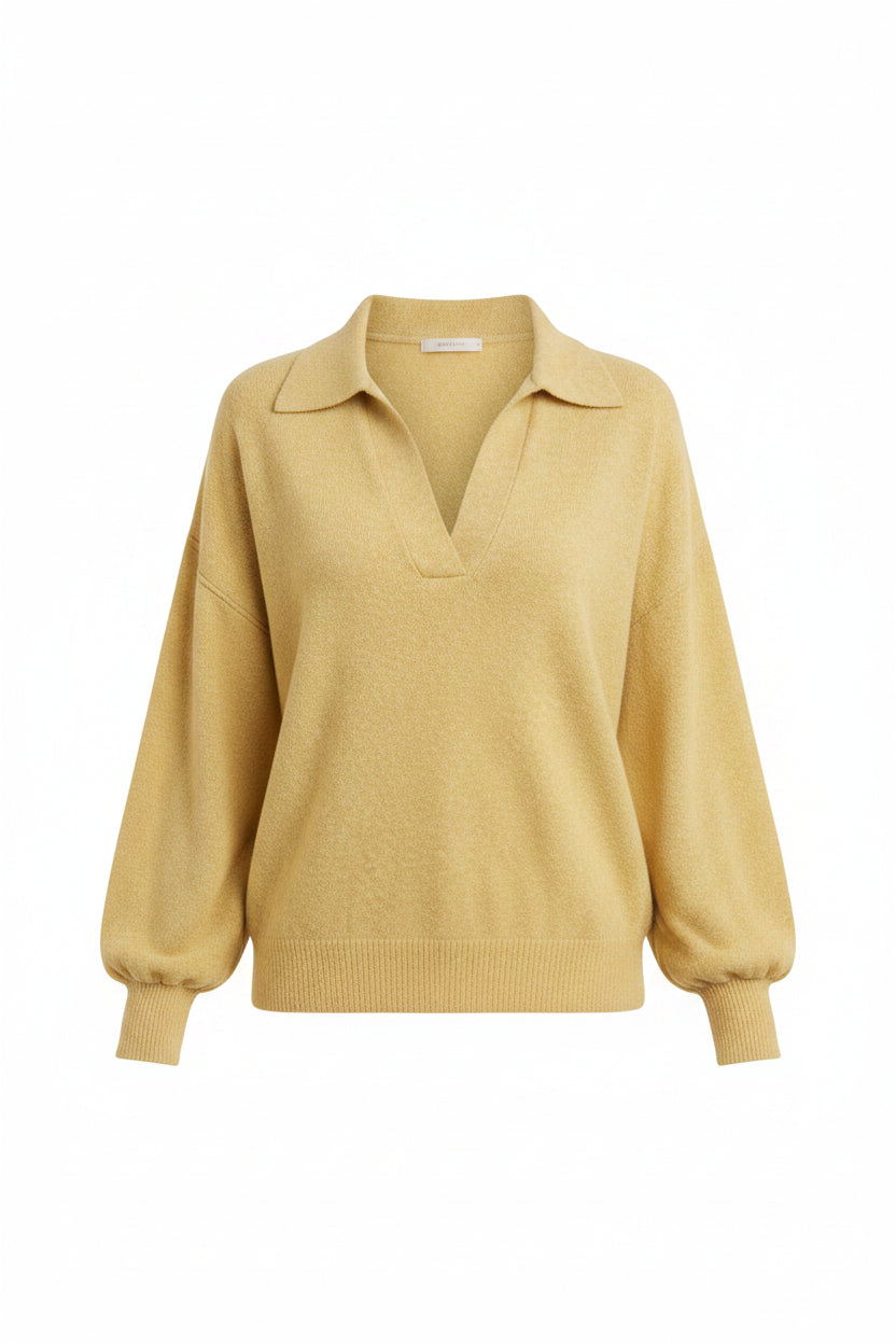 Tamara V-Neck Sweater | Yellow