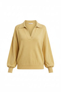 Tamara V-Neck Sweater | Yellow