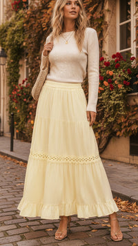 Martina Maxi Skirt| Yellow