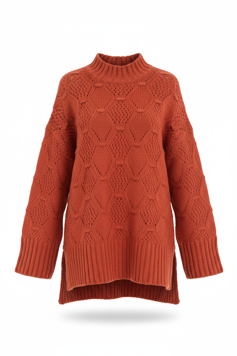 Mae Knit Sweater| Washed Red