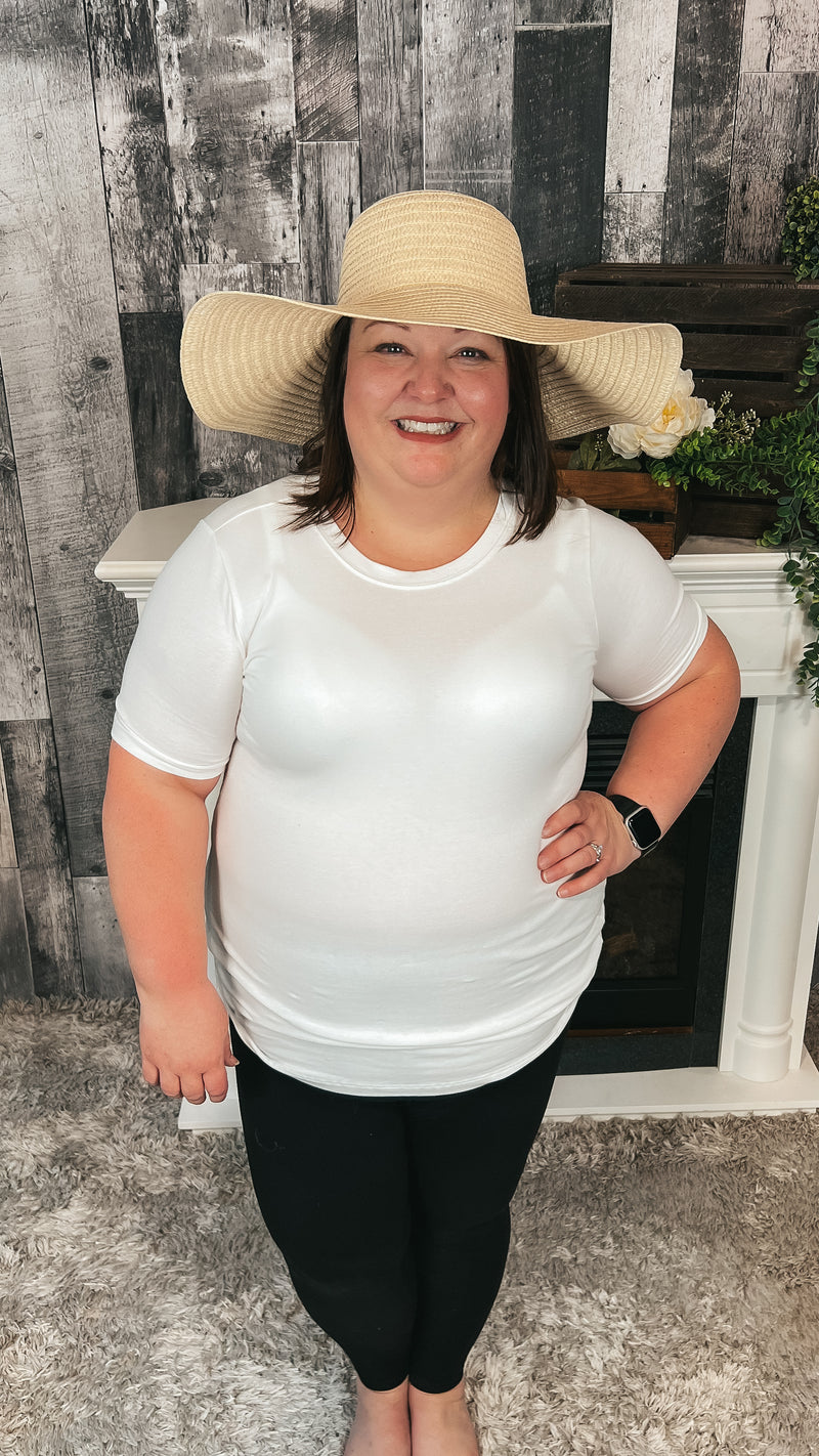 tan color floppy beach hat