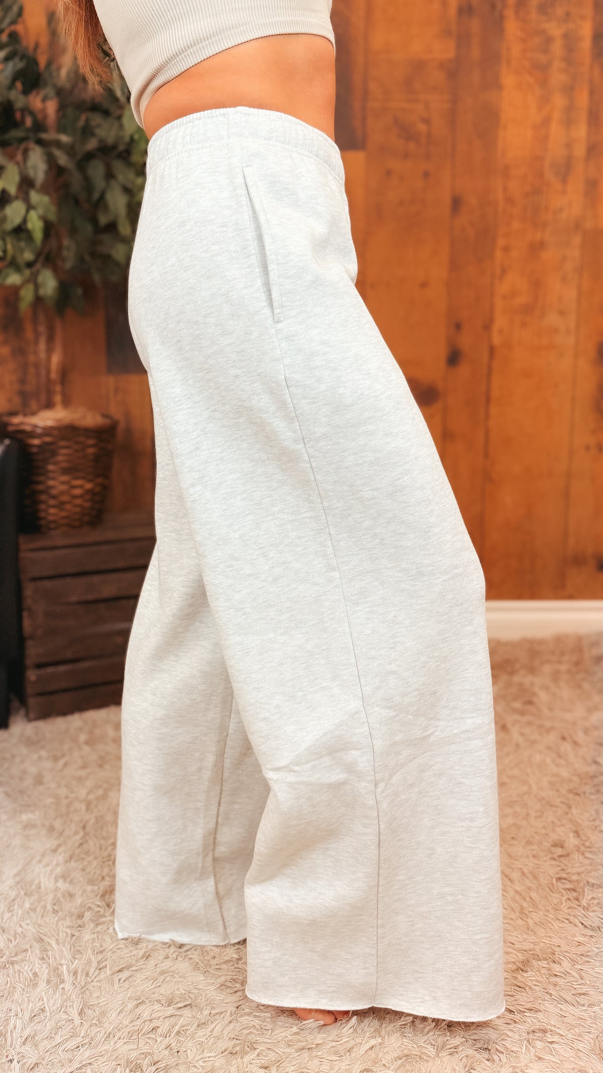 Toni Wide Leg Jogging Pants | Grey