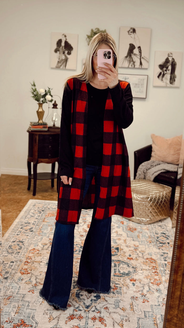 Maria Buffalo Plaid Cardigan *SALE*