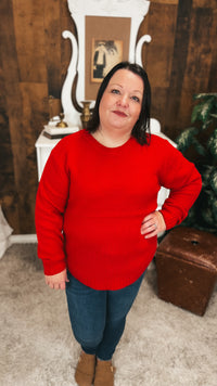 Scarlett Knit Sweater: Ruby