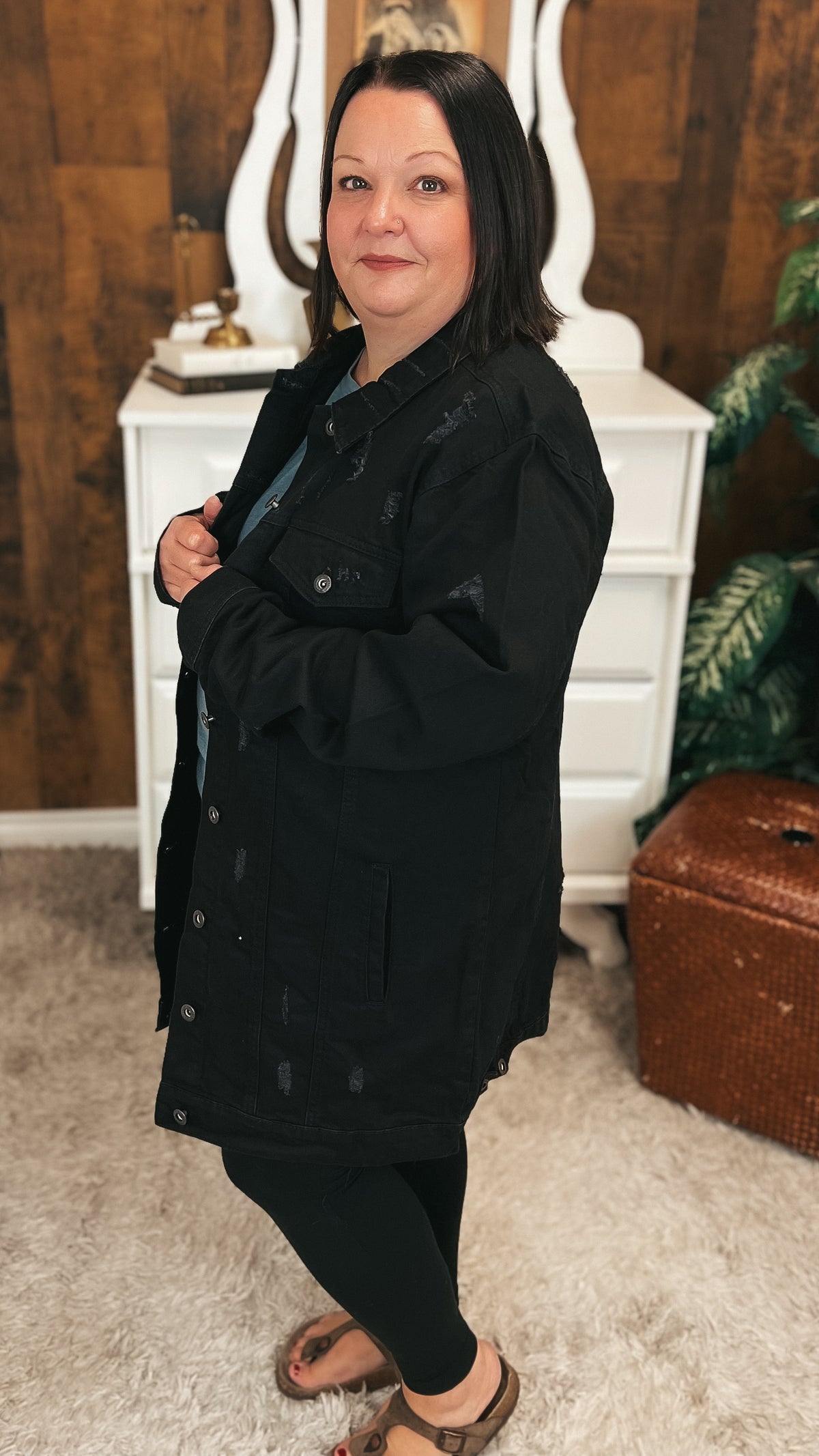 Macy Denim Jacket | Black