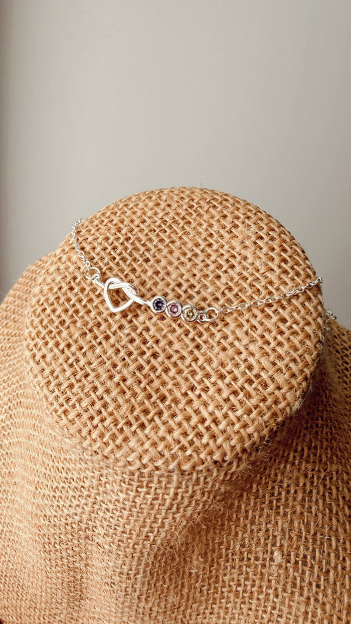 Heart Knot Bracelet | Purple, Pink, Yellow