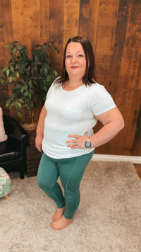 Zoey Athletic Leggings | Smoky Green
