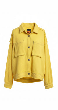 Grace Waffle Shacket | Yellow