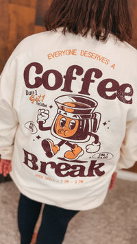 Coffee Break Crewneck | Cream