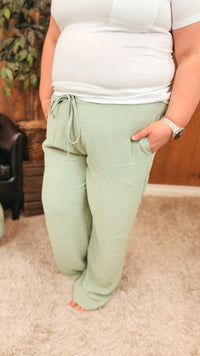 Crystal Wide Leg Pants | Olive