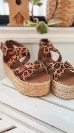Carly Platform Sandals: Leopard