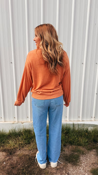Tamara V-Neck Sweater | Rust