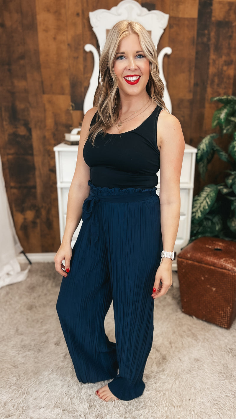 Blair Pleated Pants | Navy