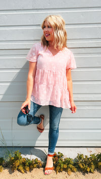 Aida Sheer Babydoll: Pink