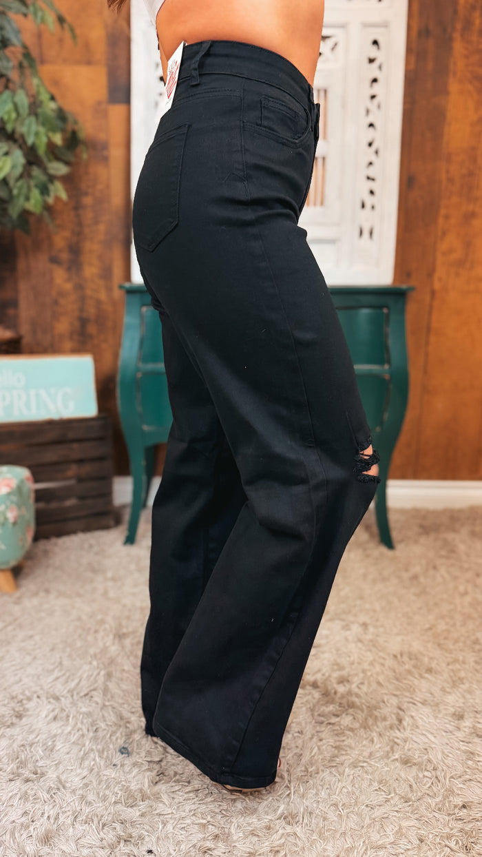 Dayton Straight Leg Stretch Denim | Black