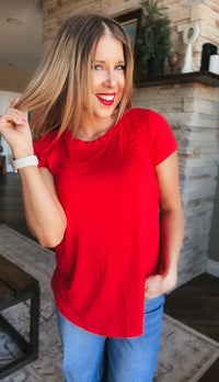 Morgan Basic Tee | Red