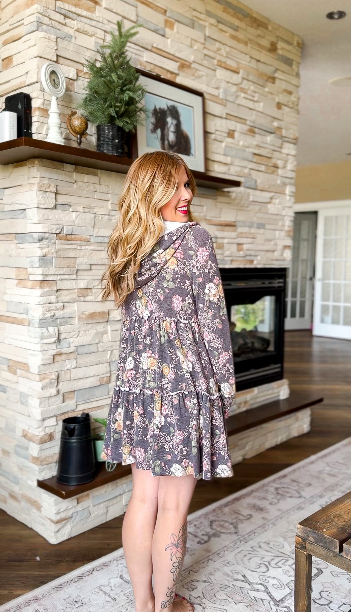 Paige Floral Zip Cardigan | Plum