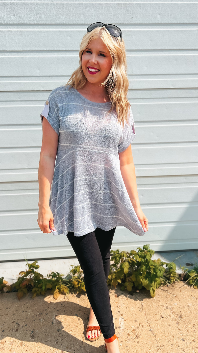 Kelsey Knit Tunic: Blue
