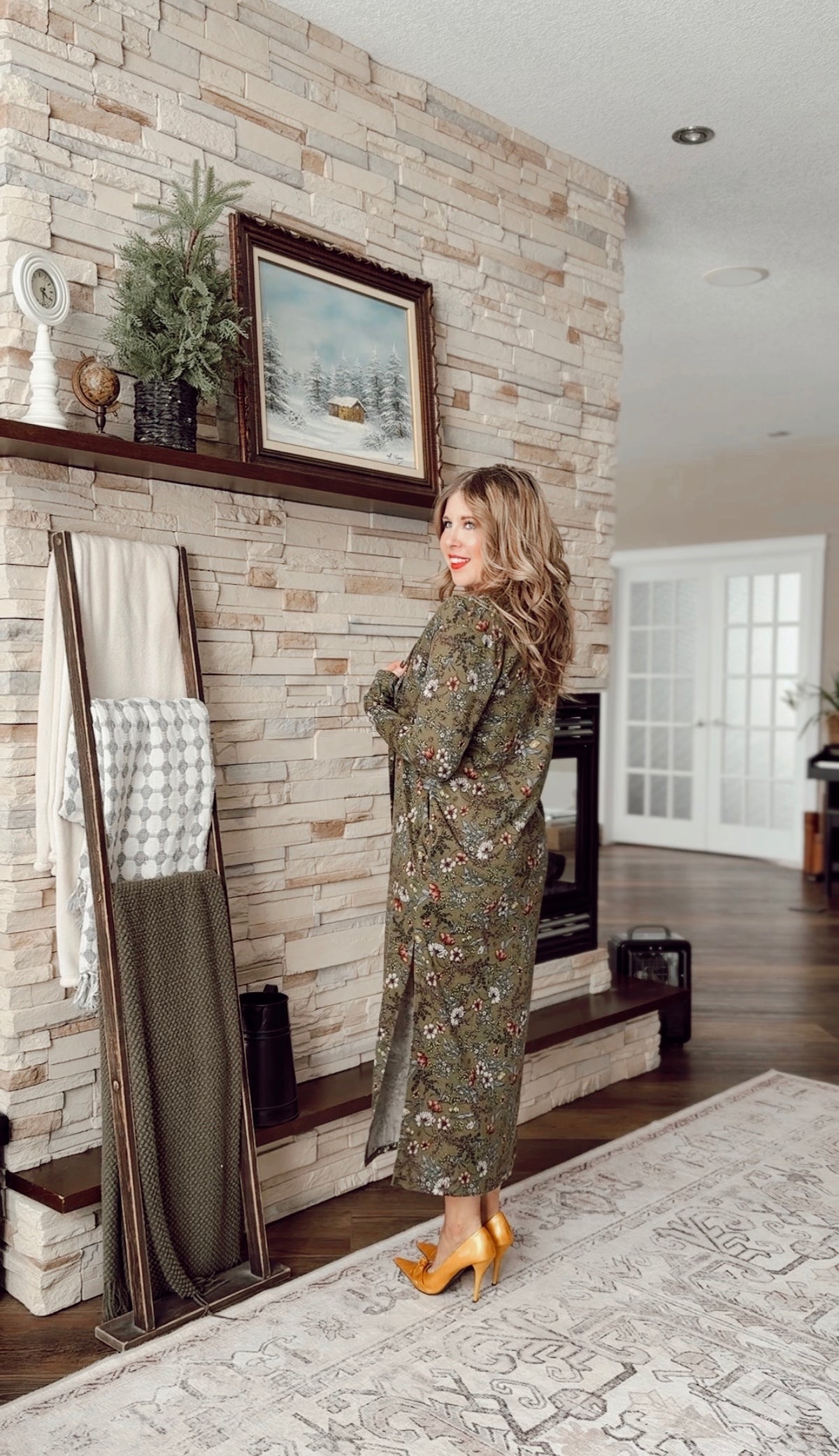 Kendal Floral Duster Cardigan | Floral Olive