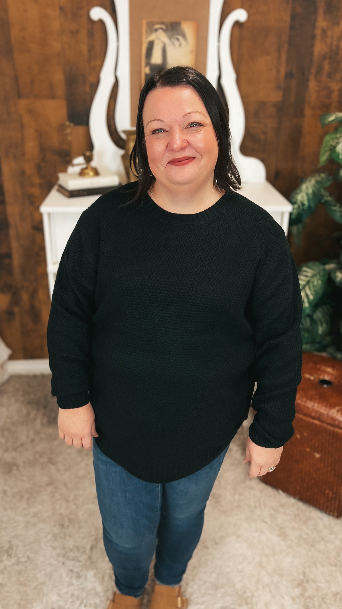 Scarlett Knit Sweater: Black