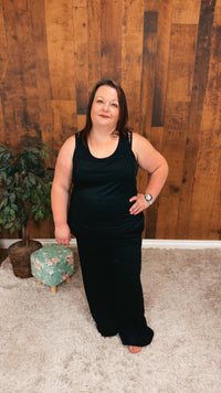 Rebecca Wide Leg Romper | Black