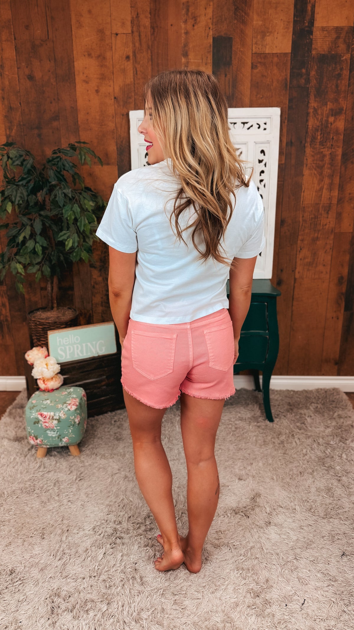 Harlow Denim Shorts | Pink