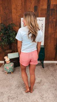 Harlow Denim Shorts | Pink