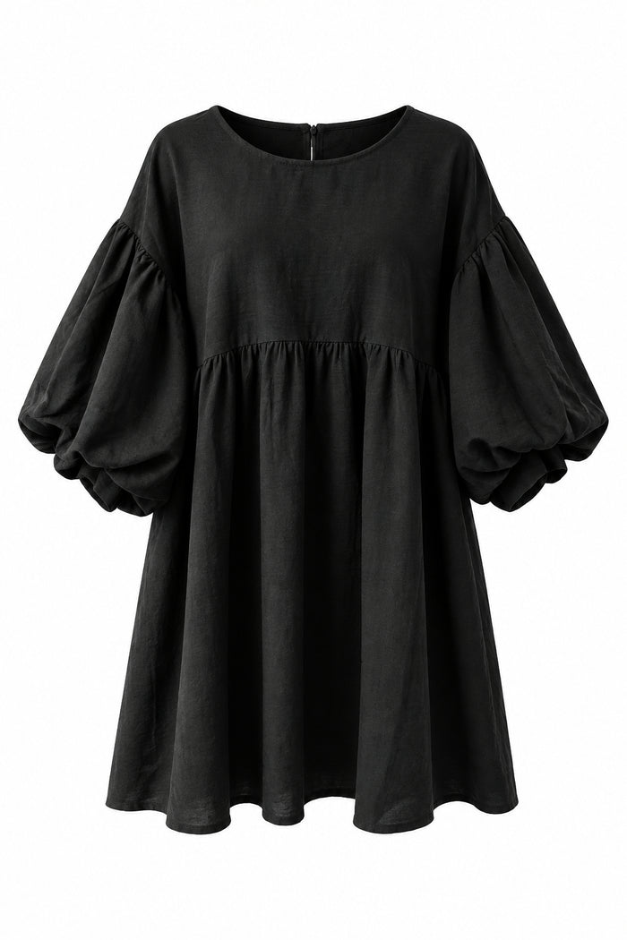 Fiona Bubble Sleeve Dress | Black *SALE*