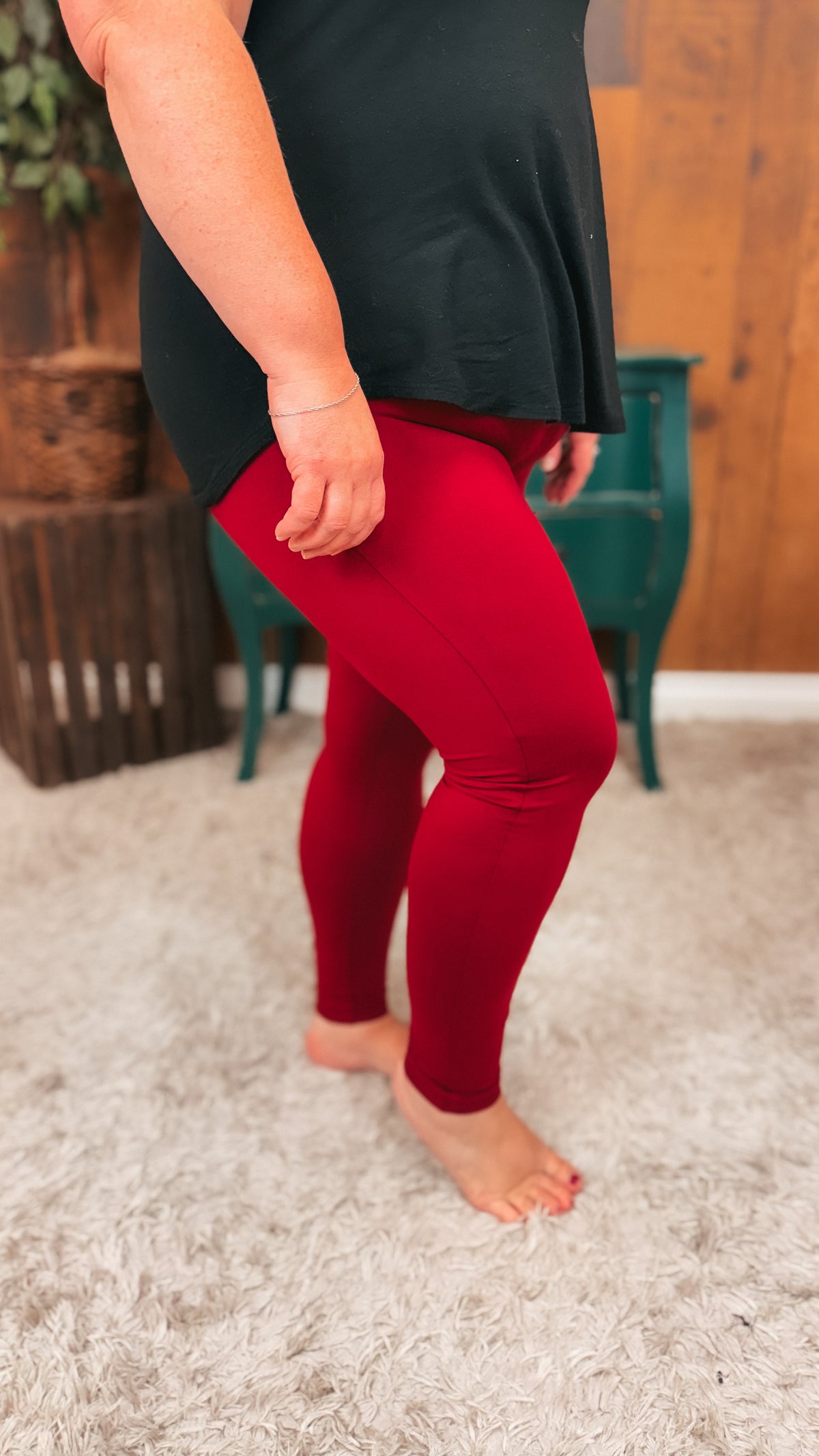 Rachel Leggings: Burgundy
