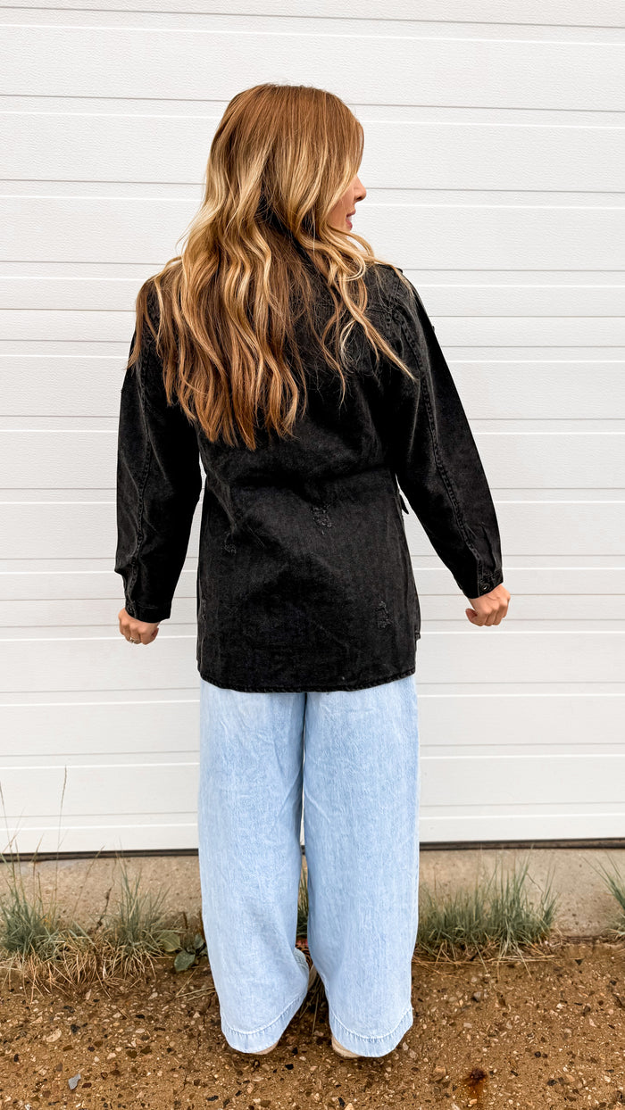 Tammy Denim Jacket | Black