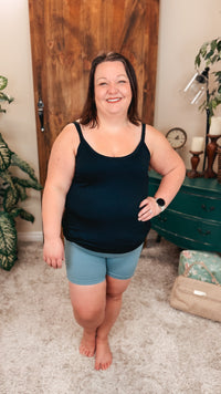 Christa Biker Shorts | Blue Grey