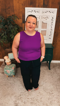 Tiffany Sleeveless Blouse | Purple
