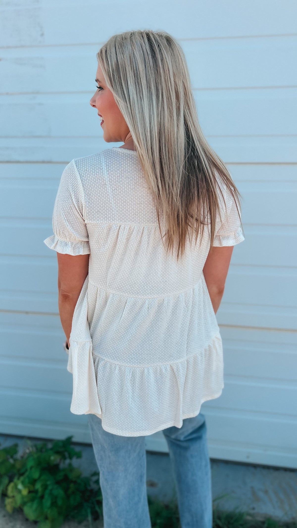 Dolly Babydoll Top: Cream