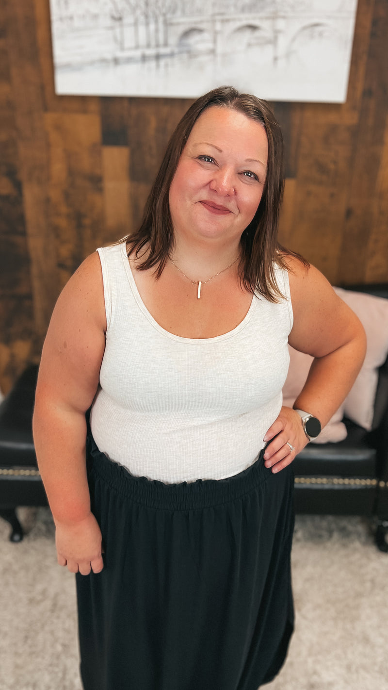 Camila Ribbed Bodysuit | Oatmeal