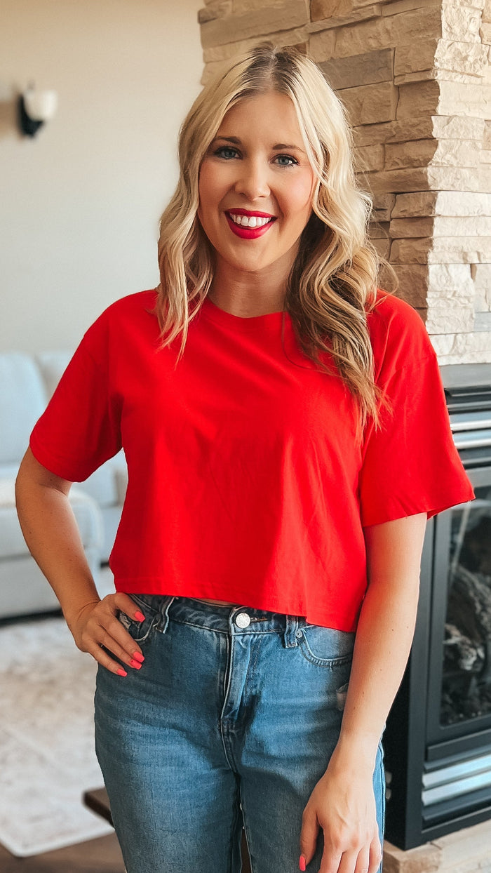 Christa Boxy Tee | Red