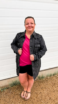 Tammy Denim Jacket | Black