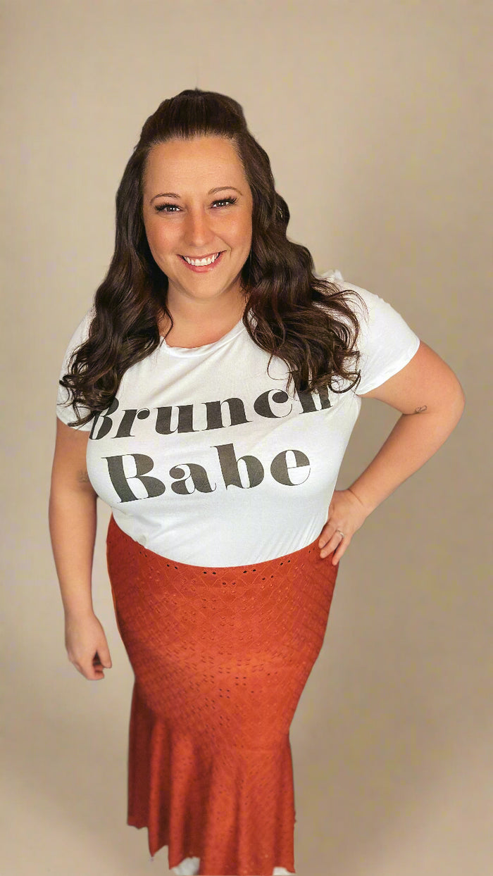 Brunch Babe Graphic Tee: Ivory