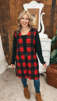 Maria Buffalo Plaid Cardigan