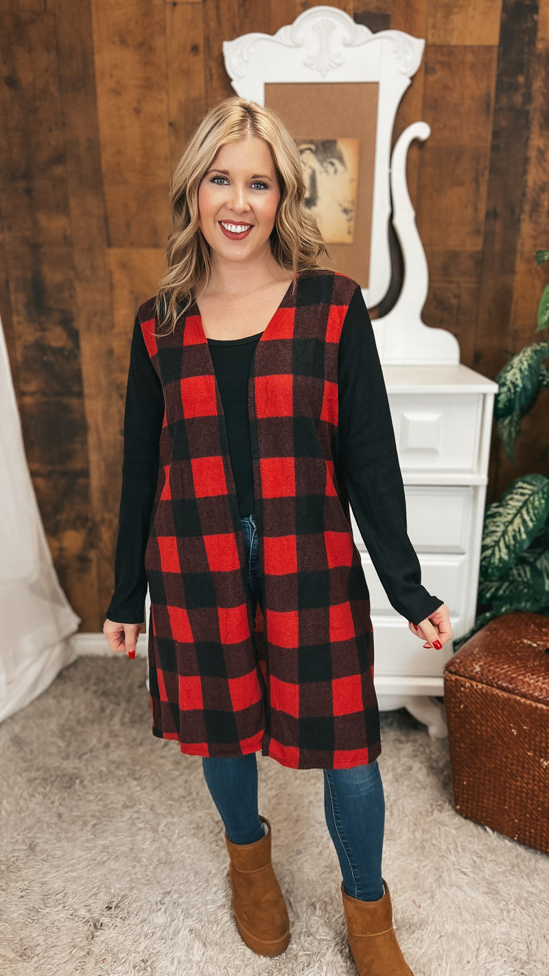 Maria Buffalo Plaid Cardigan