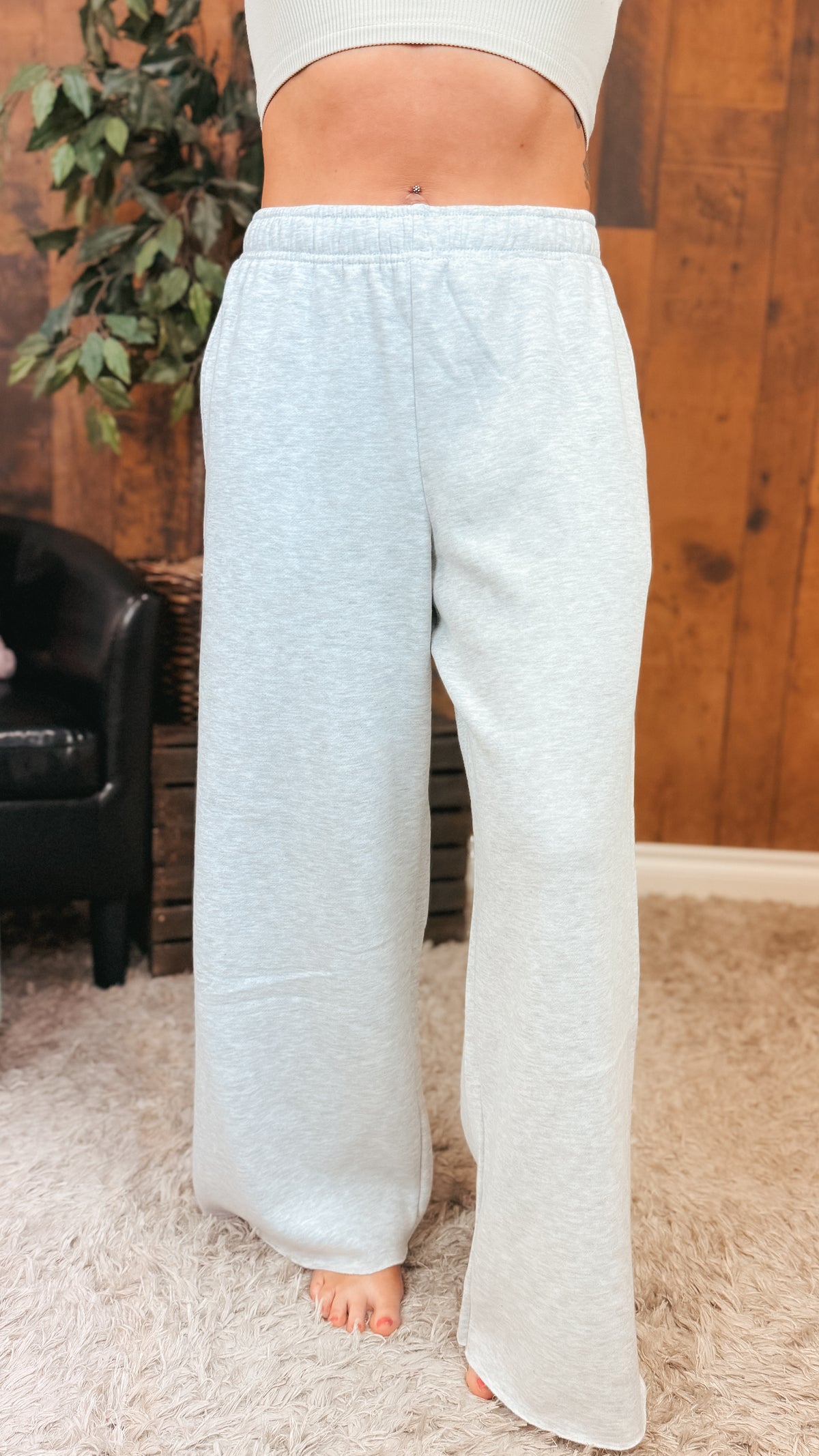 Toni Wide Leg Jogging Pants | Grey